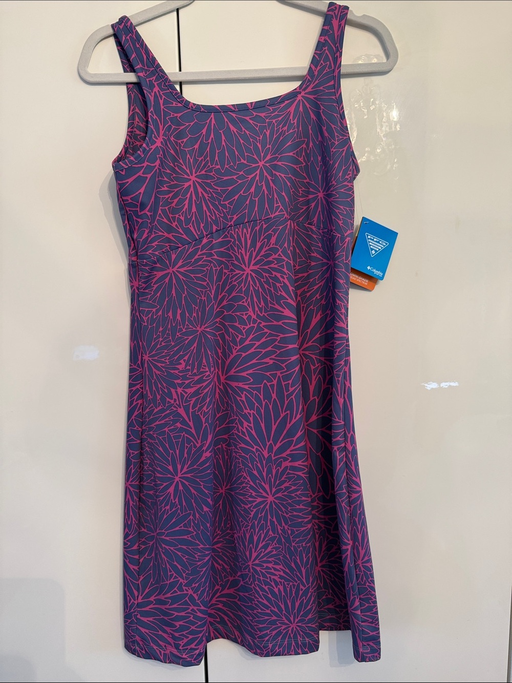 NWT Columbia Sleeveless Purple Floral A-Line Dress - Pink Pattern